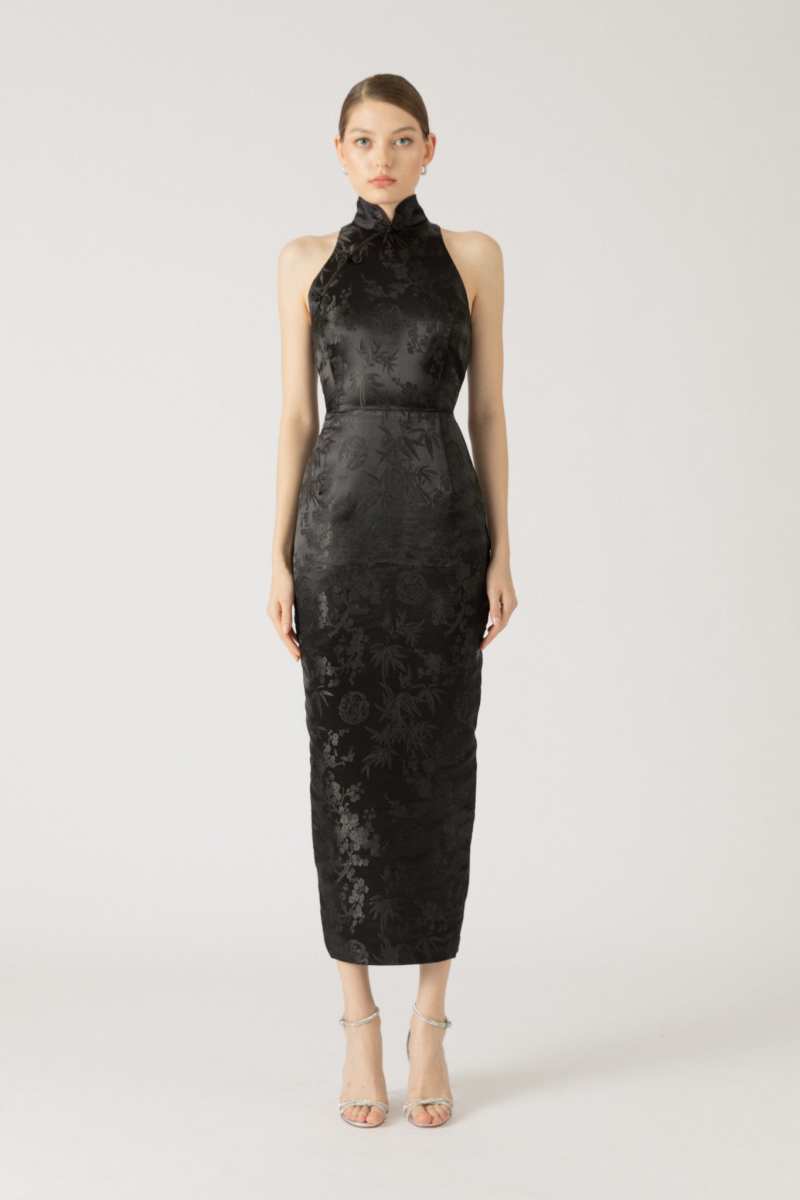 Jill Chinese Jacquard Pencil Dress